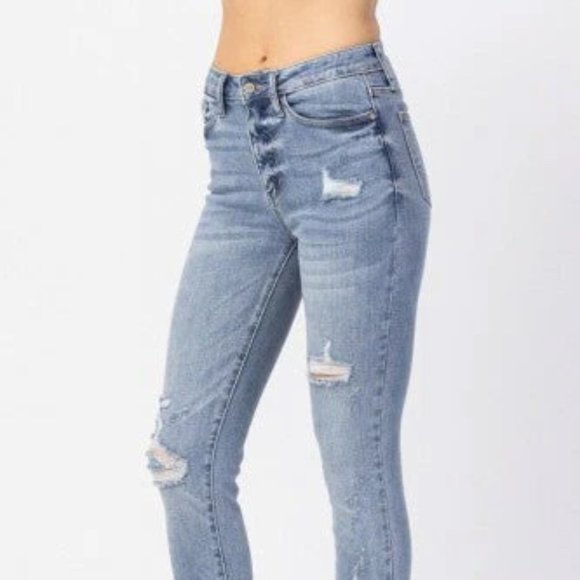 Judy Blue Jeans High Rise Skinny Stretch Light Blue JB82330 Size 15/32 - Picture 1 of 8